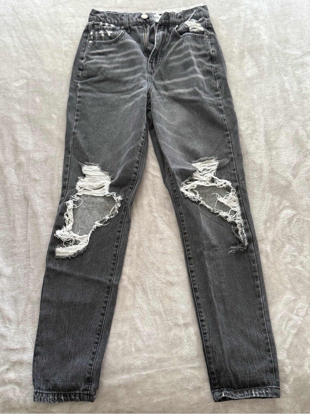 RSQ Black Distressed Boyfriend Jeans